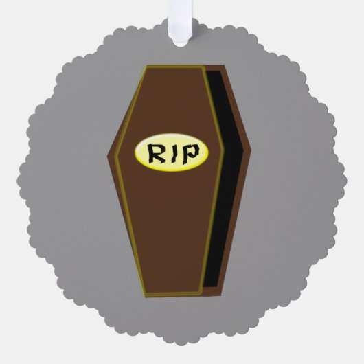 RIP Halloween Coffin van Douane van Doom Ornament Kaart (Voorkant)