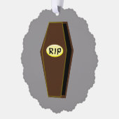 RIP Halloween Coffin van Douane van Doom Ornament Kaart (Links)