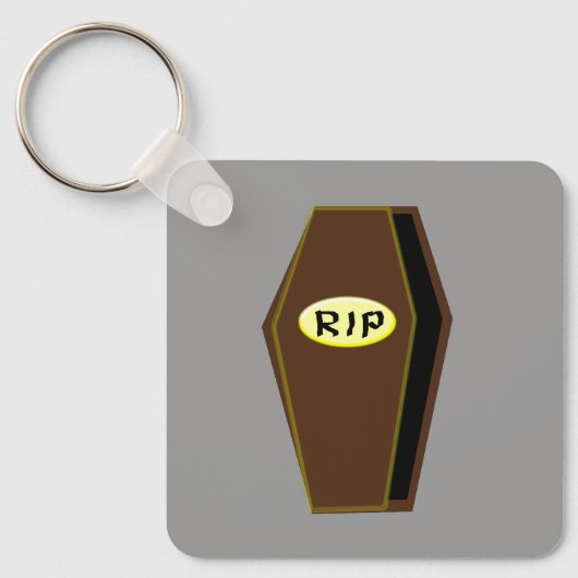 RIP Halloween Coffin van Douane van Doom Sleutelhanger (Voorkant)