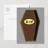 RIP Halloween Coffin van het Briefkaart van Doom (Voorkant / Achterkant)