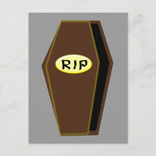RIP Halloween Coffin van het Briefkaart van Doom (Voorkant)