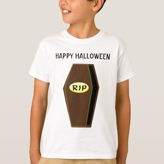 RIP Halloween Coffin van het Shirt van de Douane v (Voorkant)