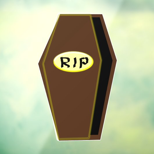 RIP Halloween Doodkist van de Ondergang Raamsticker (Vel 3)