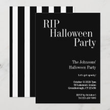 RIP Halloween-feest zwart-wit gestreept