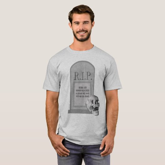 RIP Halloween Hier Lies Fred Tombstone T2 T-shirt (Voorkant volledig)