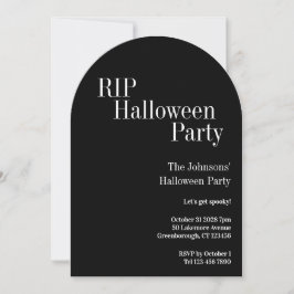 RIP Halloween Party Black and White Kaart