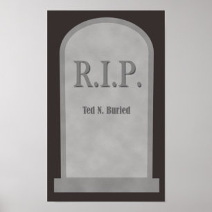 RIP Halloween Tombstone Ted N. Gebrandd Poster
