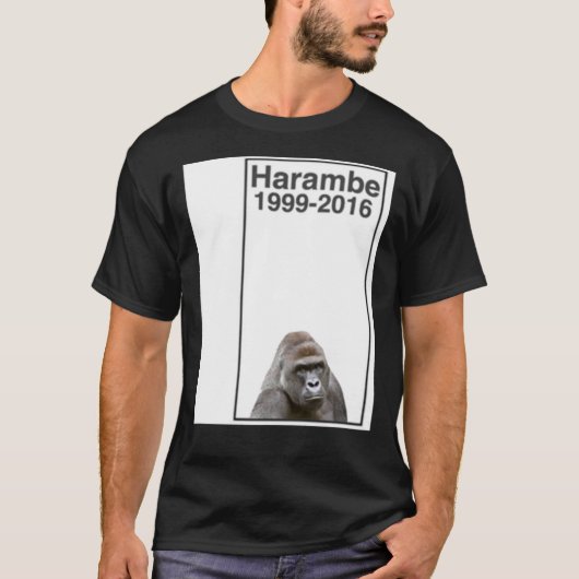 Rip Harambe 1999-2016 T-shirt (Voorkant)