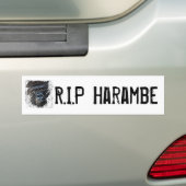 RIP Harambe Bumpersticker (Op auto)
