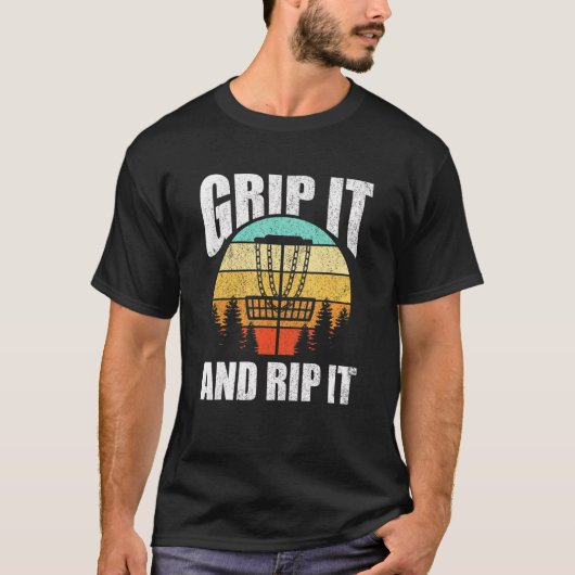 Rip het en grip het Golf van de Schijf T-shirt (Voorkant)