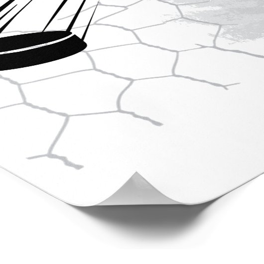 Rip het Net grijze Poster van de Speler Hockey (Hoek)