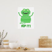 Rip het! Vector Crochet Frog Poster (Keuken)