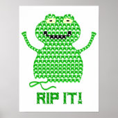 Rip het! Vector Crochet Frog Poster (Voorkant)