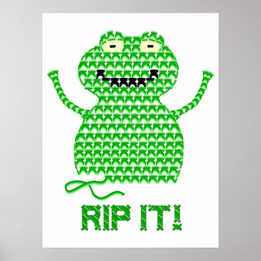 Rip het! Vector Crochet Frog Poster (Voorkant)