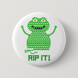 Rip het! Vector Crochet Frog Ronde Button 5,7 Cm