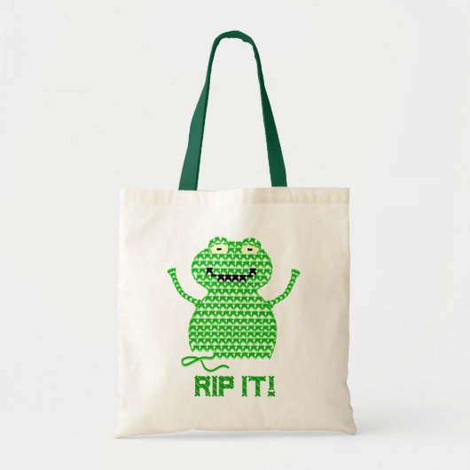 Rip het! Vector Crochet Frog Tote Bag (Voorkant)