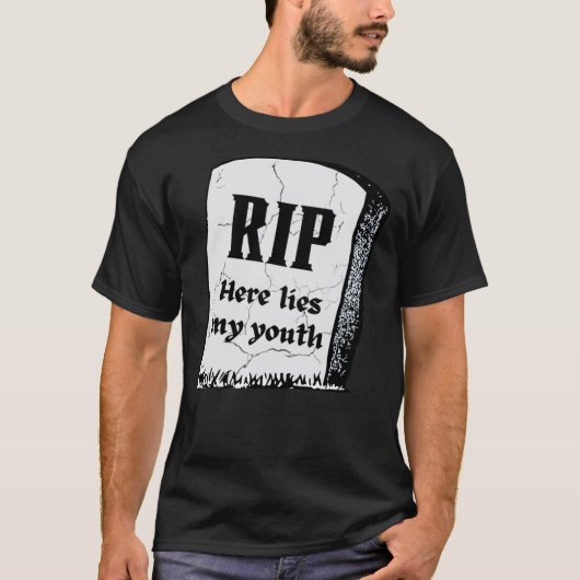RIP hier is mijn jeugddood voor mijn tienerjaren. T-shirt (Voorkant)