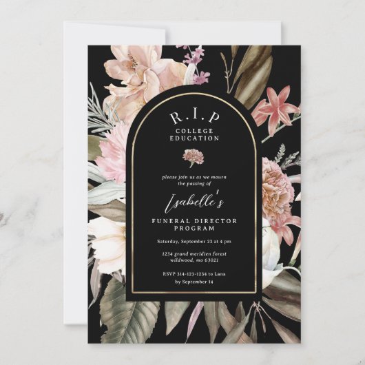 RIP Hoger Onderwijs Directeur Begrafenis Ondernemi Kaart (Voorkant)