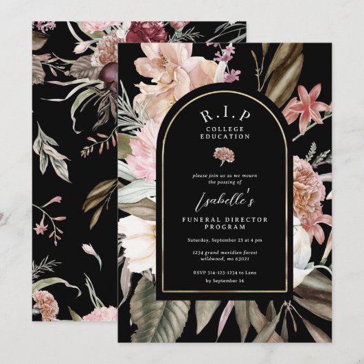 RIP Hoger Onderwijs Directeur Begrafenis Ondernemi Kaart (Voorkant / Achterkant)