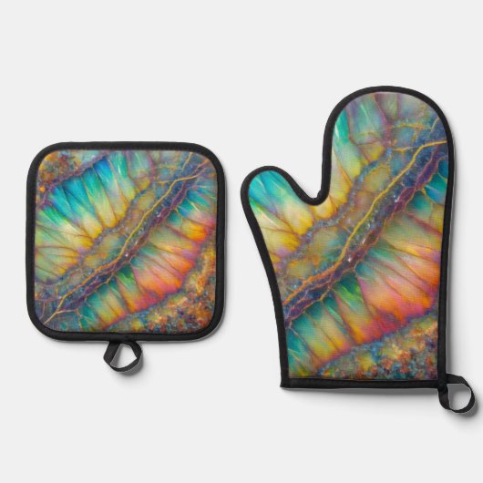 Rip in het heelal Opal Design Ovenwant & Pannenlap Set (Voorkant)