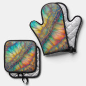 Rip in het heelal Opal Design Ovenwant & Pannenlap Set (Voorkant / Achterkant)