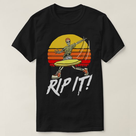 Rip It Disc Golf Dead Driver Skelet  Skul T-shirt (Design voorkant)