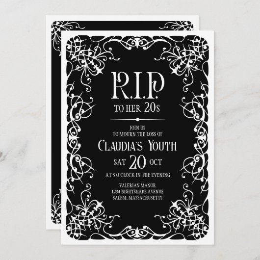 RIP jaren '30 jaren '40 verjaardag Kaart (Voorkant / Achterkant)