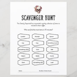RIP Jeugd Scavenger Hunt partij spel blad