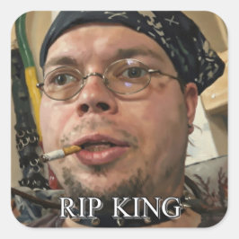 RIP KINGCOBRAJFS Meme Tribute Kunst Vierkante Sticker
