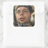 RIP KINGCOBRAJFS Meme Tribute Kunst Vierkante Sticker (Tas)