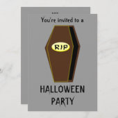 RIP Koffin van partij Doom Halloween Kaart (Voorkant / Achterkant)