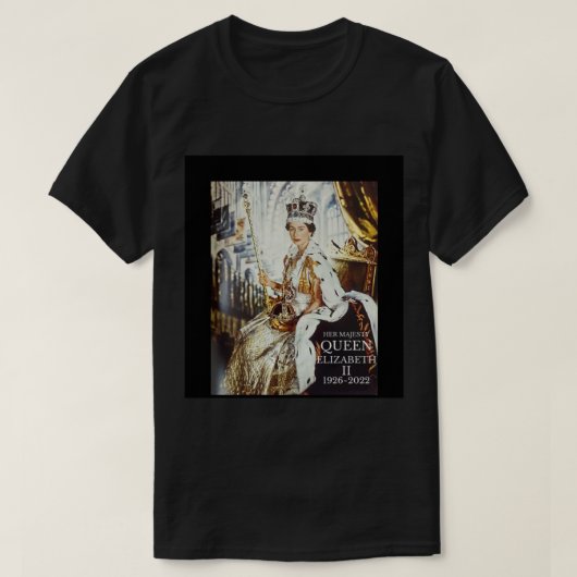 RIP koningin elizabeth II Hare Majesteit koningin  T-shirt (Design voorkant)