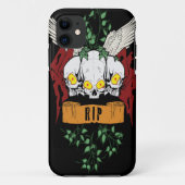 RIP Kwieke Skulls iPhone 5 Hoesje (Achterkant)