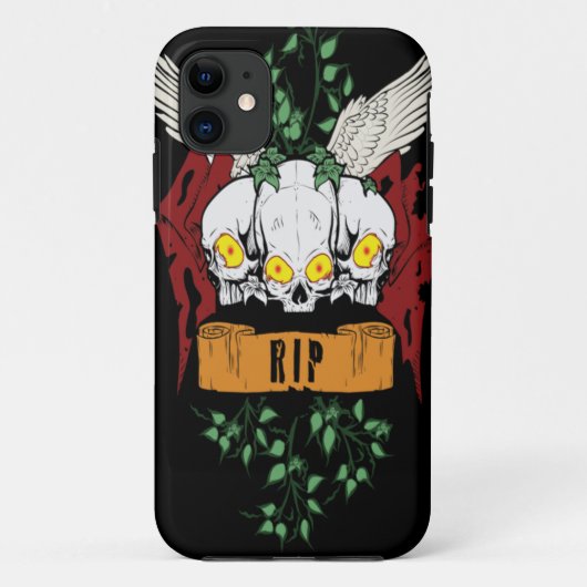 RIP Kwieke Skulls iPhone 5 Hoesje (Achterkant)