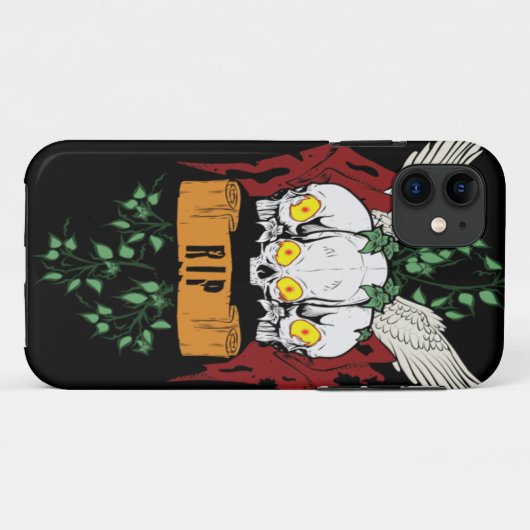 RIP Kwieke Skulls iPhone 5 Hoesje (Achterkant (horizontaal))