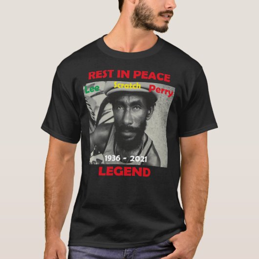 RIP Lee Scratch Perry t shirt, Lee Scratch perry d T-shirt (Voorkant)