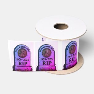 RIP Lincoln cent – Ontwerp Inflatie Grafsteen Satijnen Lint