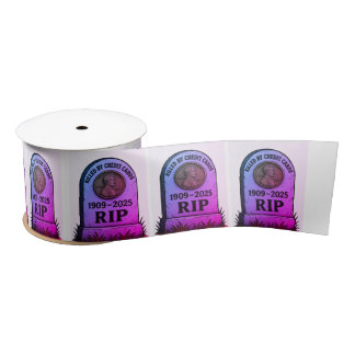 RIP Lincoln Penny – Inflation Tombstone Design Satijnen Lint