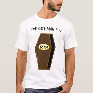 RIP Man Flu Funny Coffin van Doom Douane T Shirt