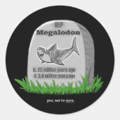 RIP Megalodon Sticker (Voorkant)