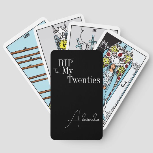 RIP mijn 20-er jaren 30e verjaardag Persoonlijk Pokerkaarten (Achterkant)