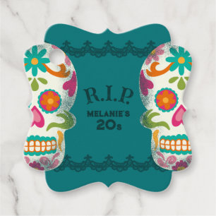 RIP mijn 20s Custom Age Sugar Skulls Verjaardag Bedankjes Labels
