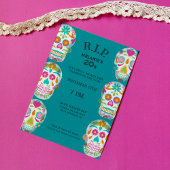 RIP mijn 20s Custom Age Sugar Skulls Verjaardag Kaart