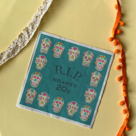 RIP mijn 20s Custom Age Sugar Skulls Verjaardag Servet
