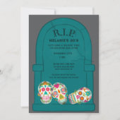 RIP mijn 20s Custom Age Tombstone, Skulls Birthday Kaart (Voorkant)