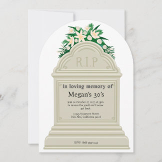 RIP Mijn 30er Jaren Grappige Funeral Mijlpaal Verj Kaart
