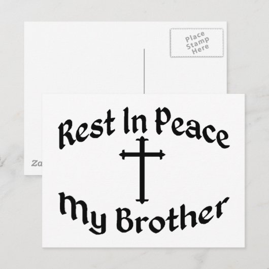 RIP mijn broer Briefkaart (Voorkant / Achterkant)