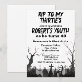 RIP Mijn Dertigers of VERJAARDAGSFEestJE op elke l Kaart (Voorkant / Achterkant)