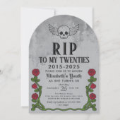 Rip my 20s Gravestone 30th Gothic Verjaardagsfeest Kaart (Voorkant)