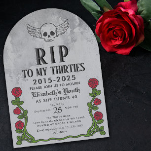 Rip my 30s Gravestone 40th Gothic Verjaardagsfeest Kaart